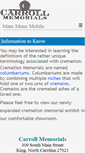 Mobile Screenshot of carrollmemorials.com